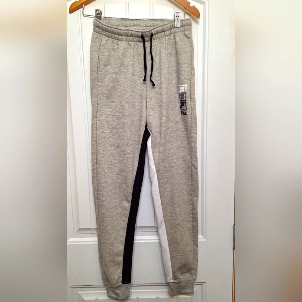Fila Sport Joggers Youth Size 14–16 Gray Black White — New Without Tags
